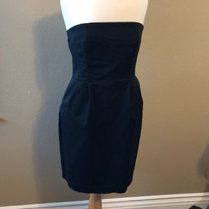 Express Black Strapless dress w/ pockets